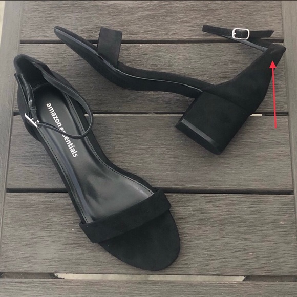 AMAZON ESSENTIAL Two Strap Thick Heel Sandals - Picture 8 of 8